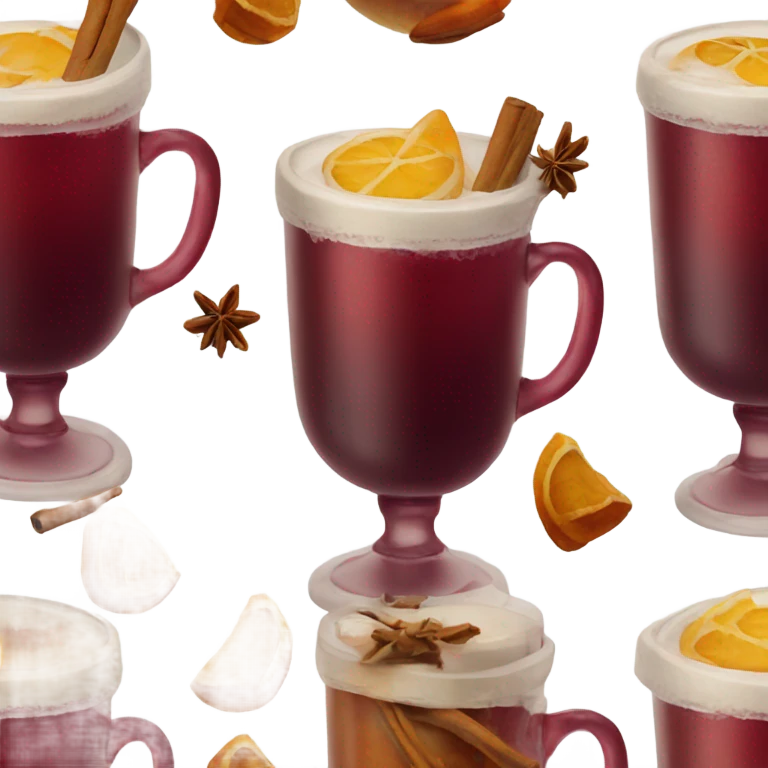 Mulled wine in a craft cup emoji