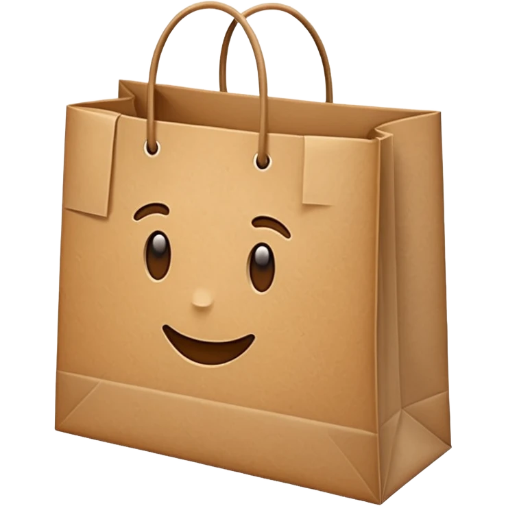 shopping bag faceless emoji