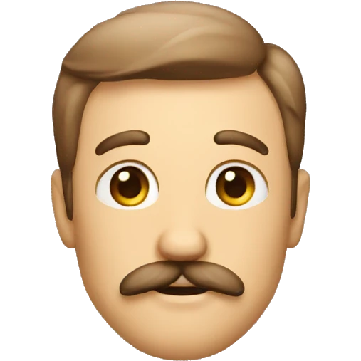 square mustache man emoji
