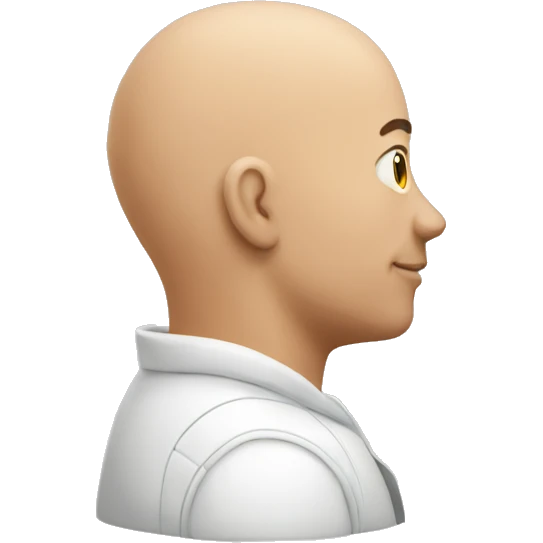 bald face from side emoji