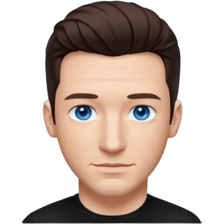 JC Chasez blue eyes, brown hair, black shirt emoji