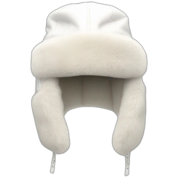 White ushanka hat emoji