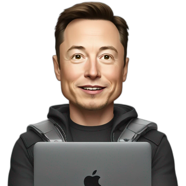 Elon musk with an iPhone  emoji