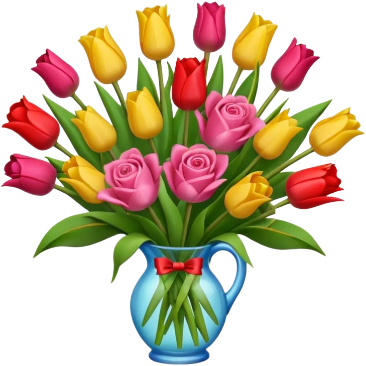 Bouquet of rose and tulips emoji