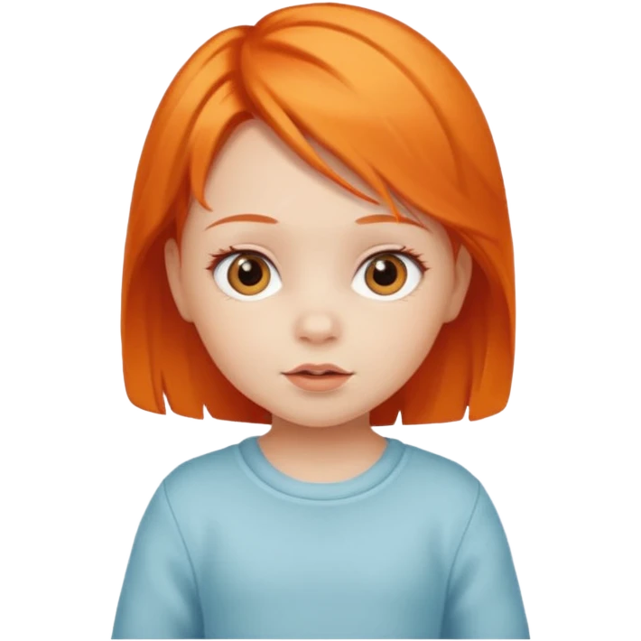 baby girl with orange hair emoji