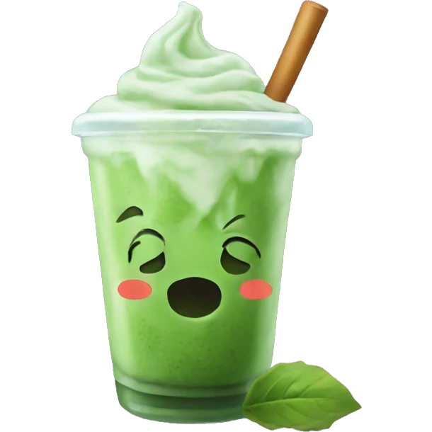 Iced matcha emoji
