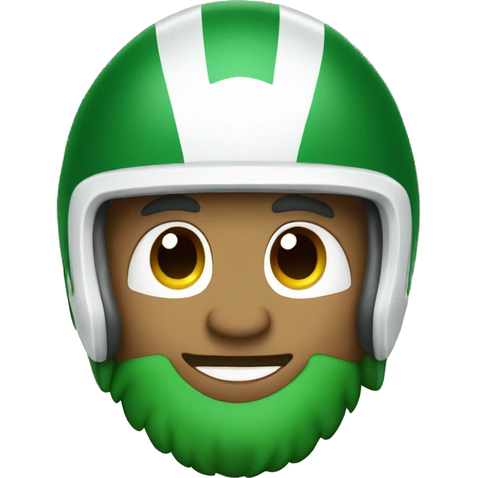 Make a leprechaun wearing a football helmet emoji