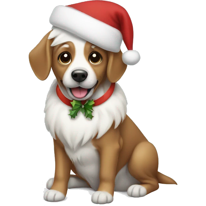 Christmas dog emoji