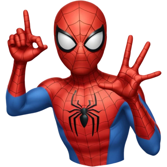 Spiderman hand gesture emoji