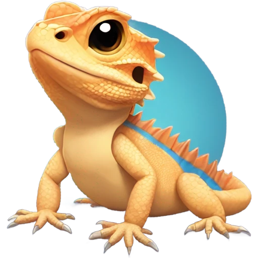 Bearded dragon in the sun  emoji