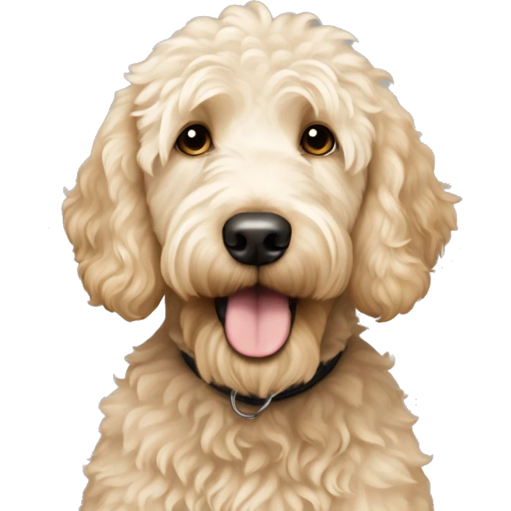 cream colored goldendoodle emoji
