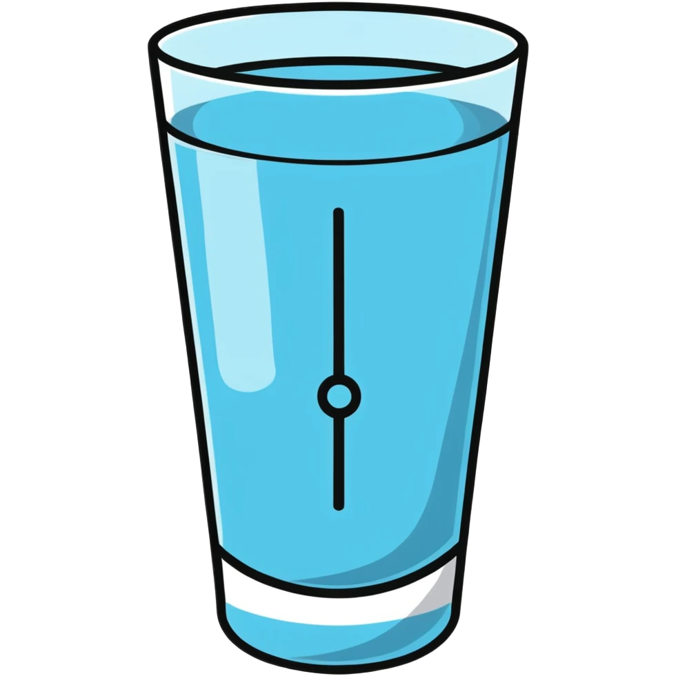 empty water glass with drought symbol emoji