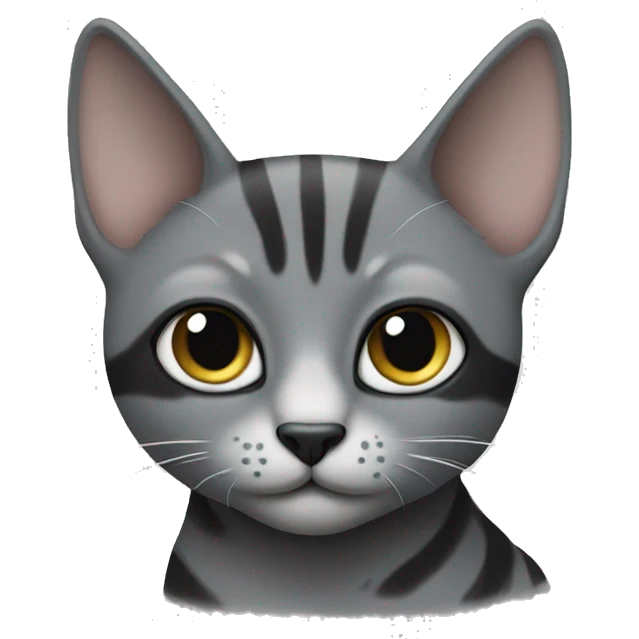 gato gris y negro emoji