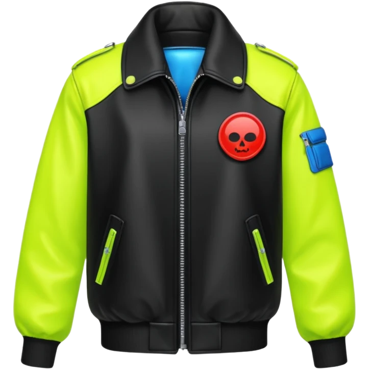 neon color Russian underground fashion jacket emoji