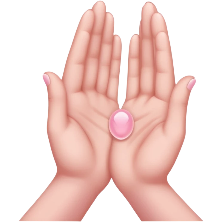 pray hands soft pink emoji