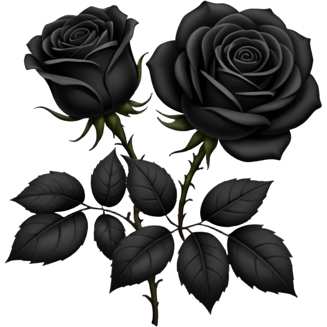 Black roses emoji