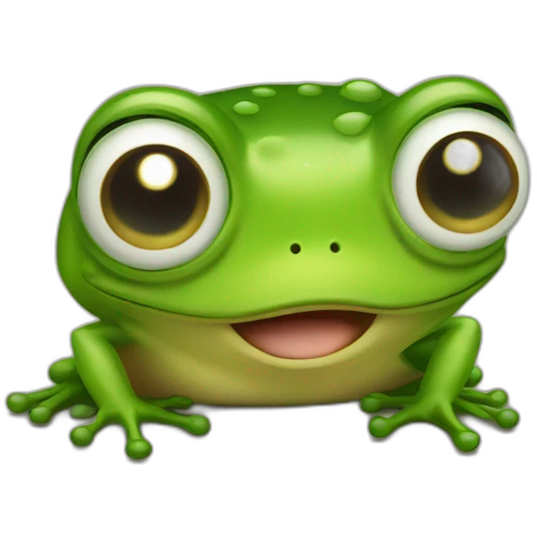 Frog shocked  emoji
