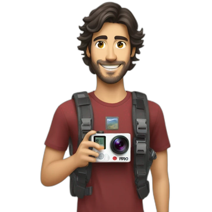 marcos mion holding a gopro emoji