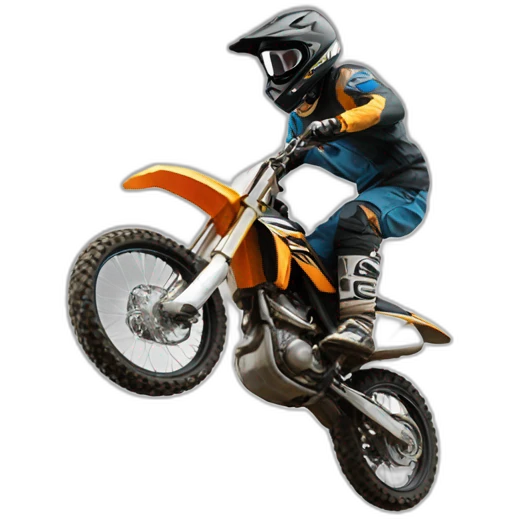 Dirt biker jumping freestyle emoji