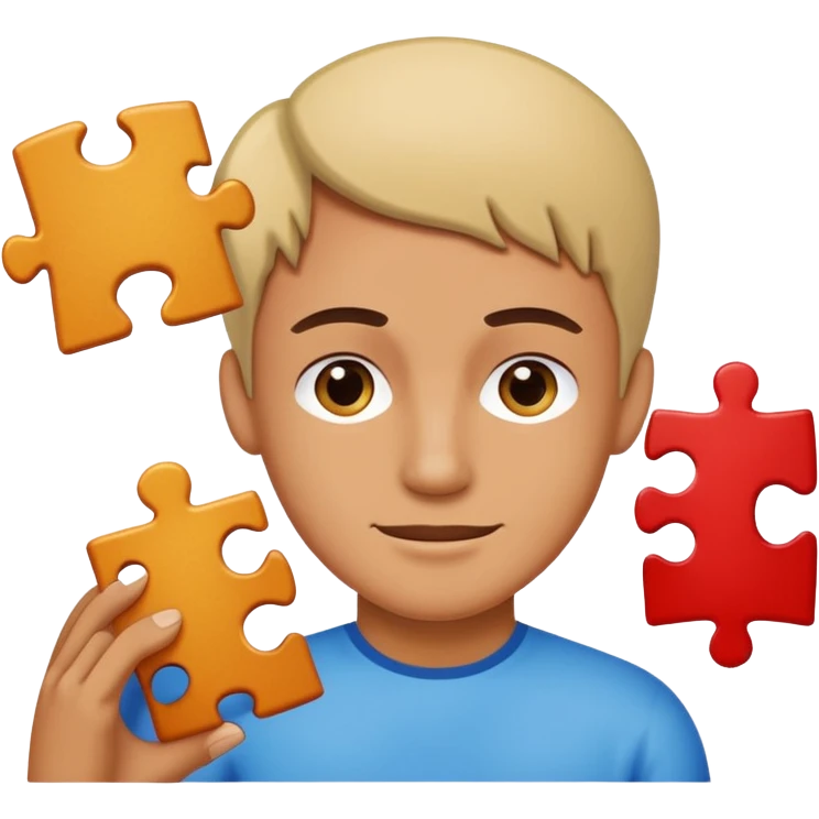 one person playing withsingle jigsaw puzzle piece emoji
