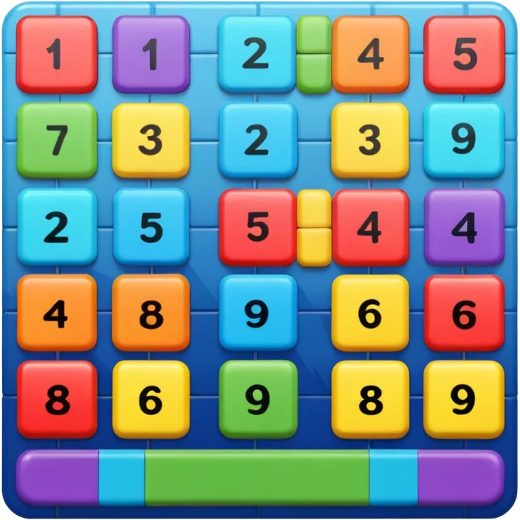 Sliding Puzzle toy with 15 number squares that slide up or down, left or right, a classic toy emoji