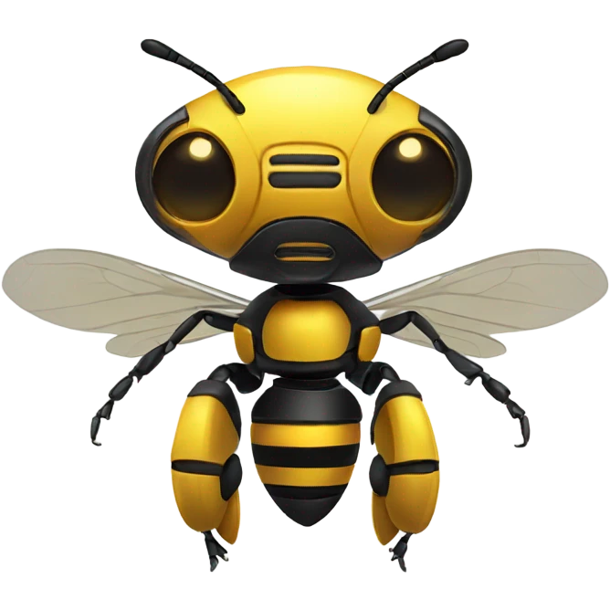 robot bee cute emoji