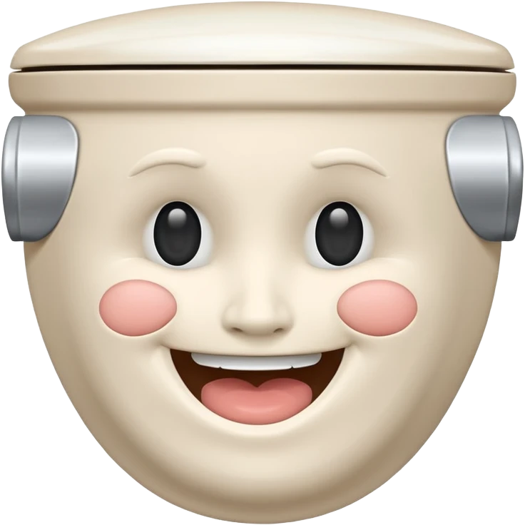  A toilet with a smiling head inside it emoji