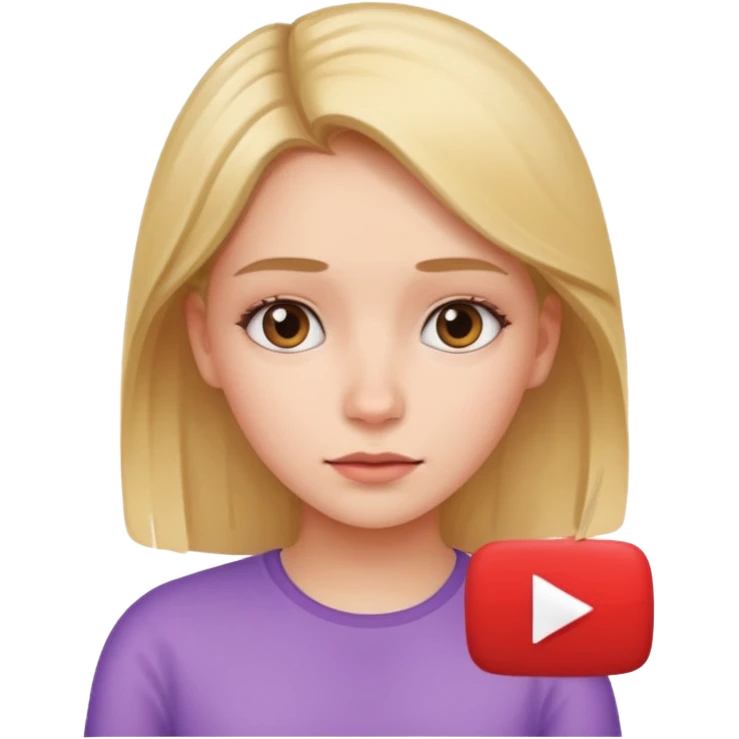 Une fillle qui regarde YouTube emoji
