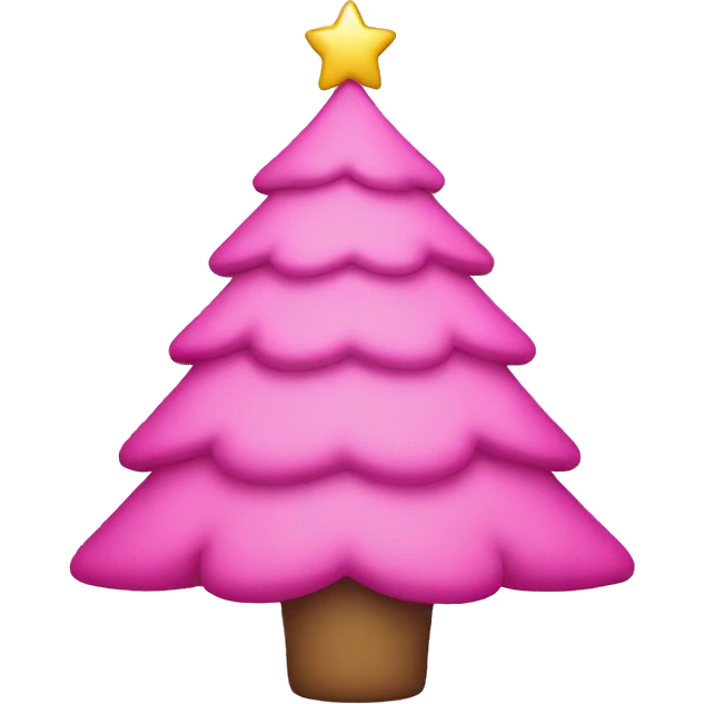 Pink Christmas Tree emoji