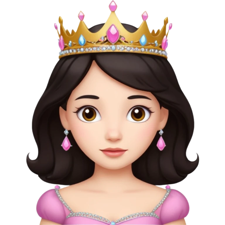 Princesa pelo oscuro cin cachetes  emoji