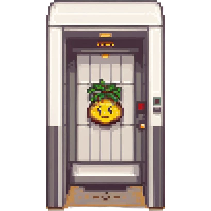 retro elevator emoji, pixel art style, no text emoji