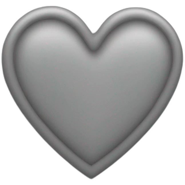  Heart grey emoji