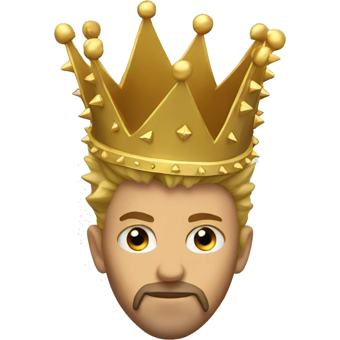 Golden spiked crown emoji