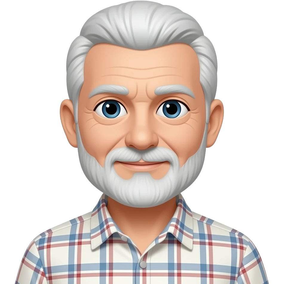 A 72-year-old man wearing shoes and a fig; no beard, no mustache emoji