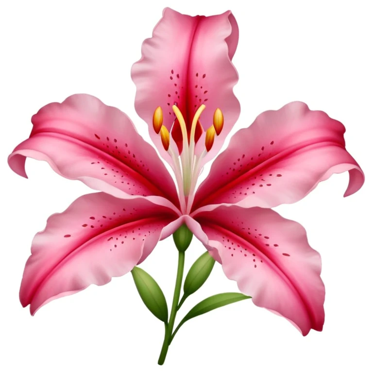 Red pink Lys flower emoji