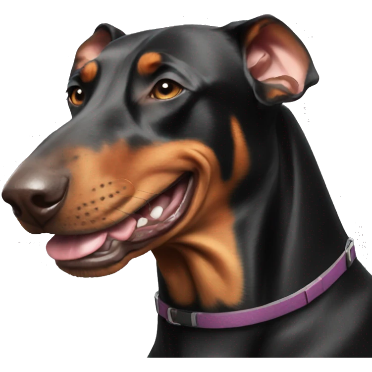 Happy Doberman  emoji