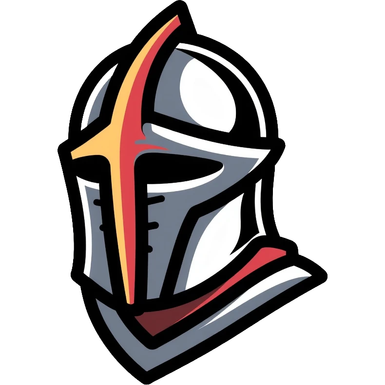 crusader knight helmet with nose guard emoji