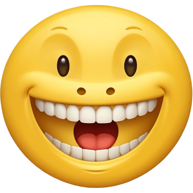 Yellow cartoon smile emoji