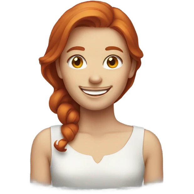 Redhead smiling emoji