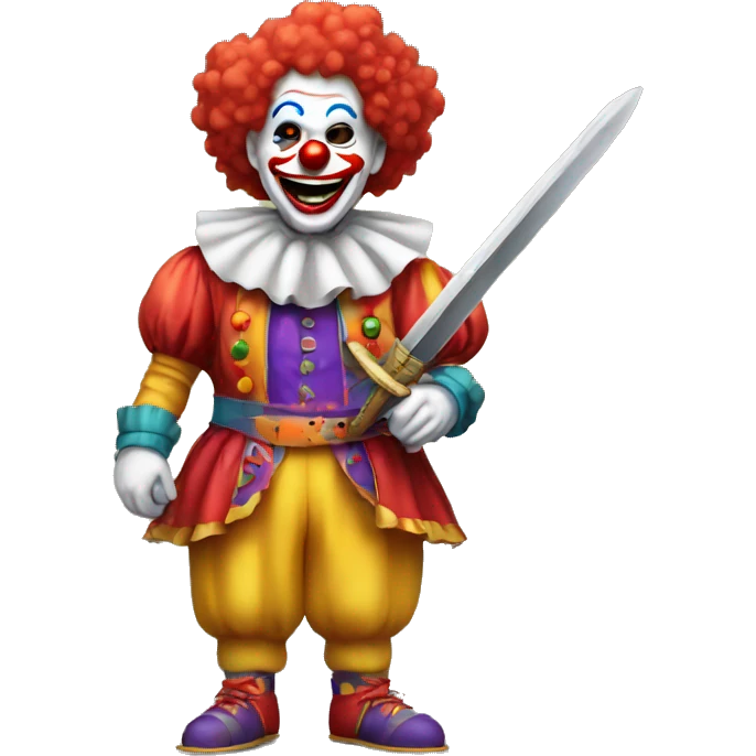 clown with a sword emoji