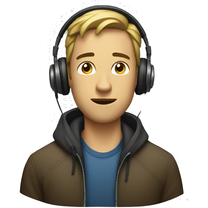 a man listen to music emoji