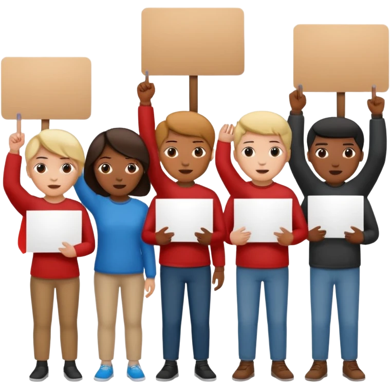 people staging a demonstration emoji
