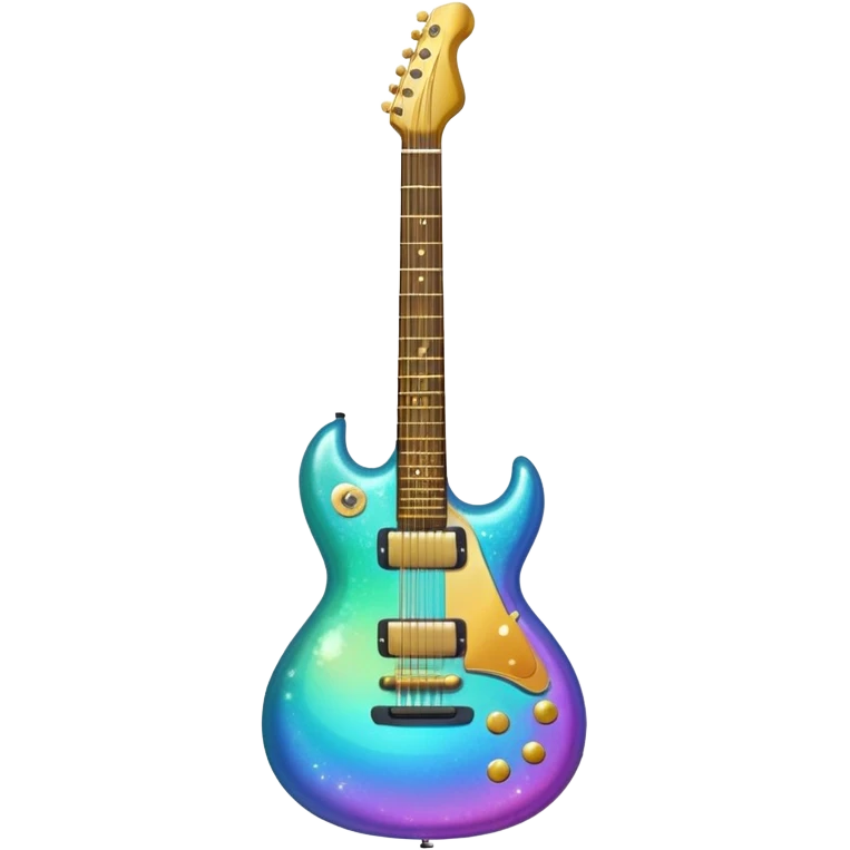 Sparkley guitar emoji