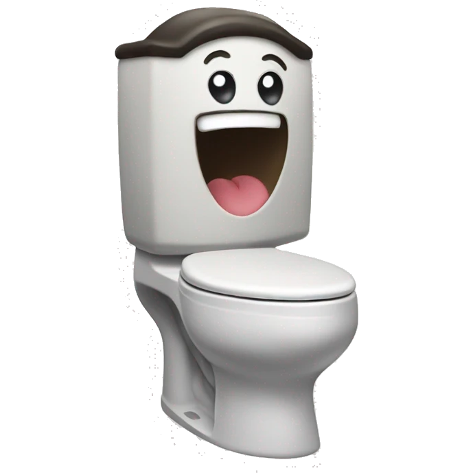 toilet with head coming out of it emoji