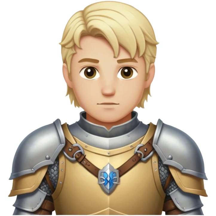 Medieval DnD themed blonde male with armor waist emoji