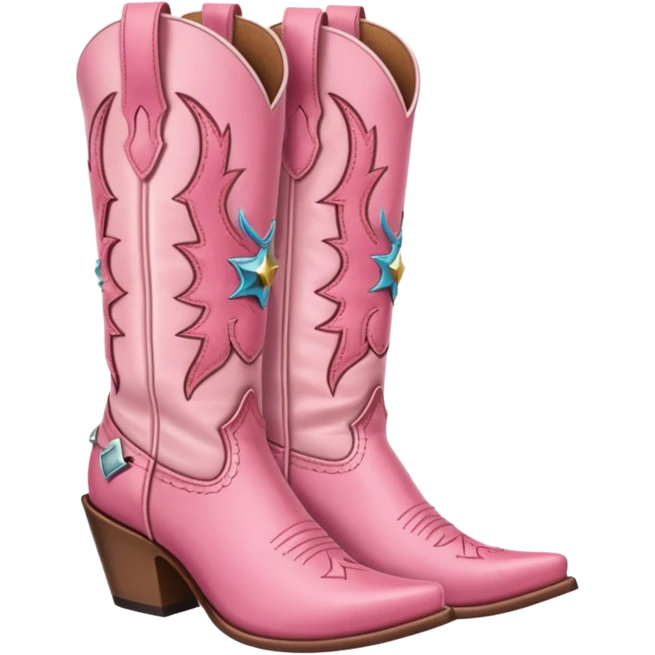 pink cowgirl boot emoji