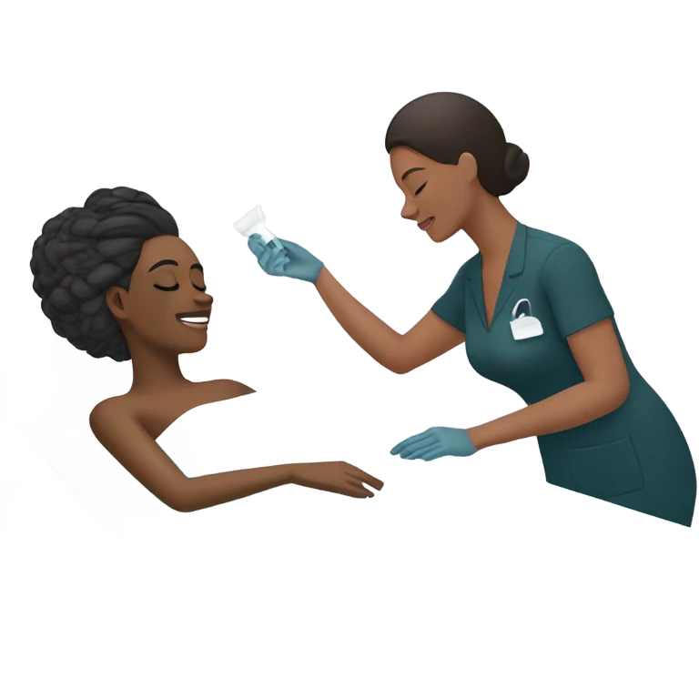 spa treatment at a cosmetologist emoji