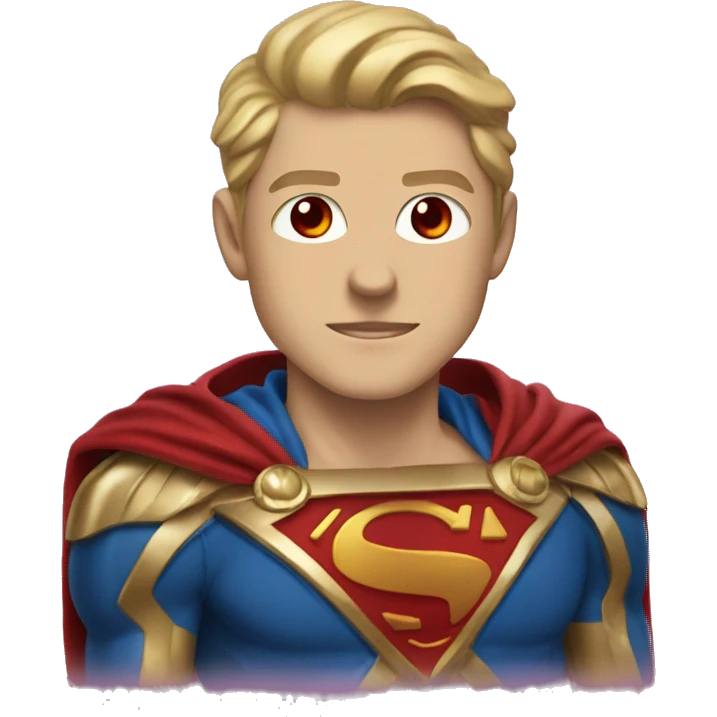 super homelander from "the boys" series with red eyes  emoji