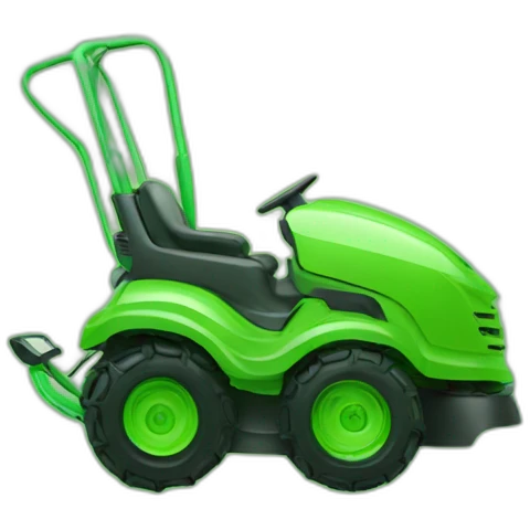 an eyeball with a green lawnmower reflection emoji