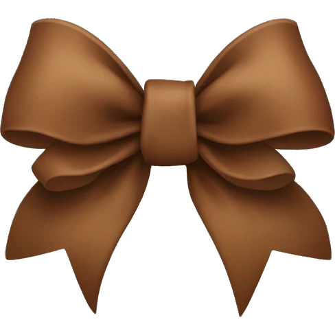 brown bow emoji